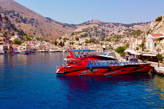 Fast Boat to Symi With a Swimming Stop at St Georges Bay! (Only 1hr Journey) - Detailed Tour Information