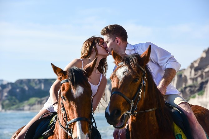 Santorini Horse Riding to Black Sandy Beach - Discovering the Allure of Eros Beach