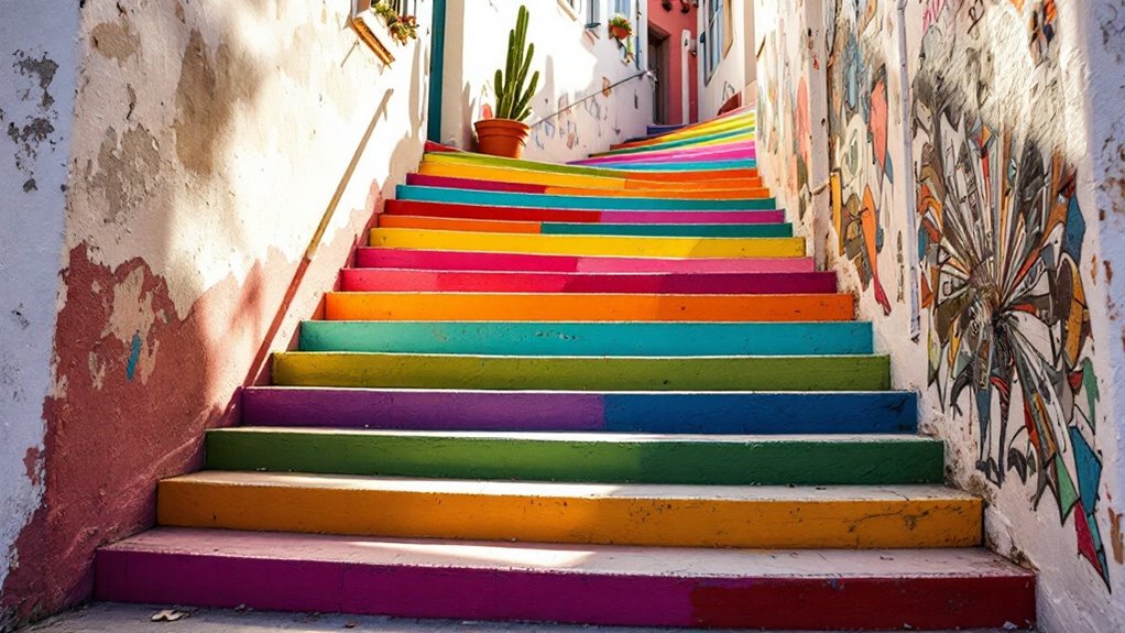 colorful staircases of valparaiso