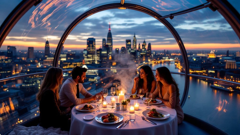 floating igloo dining experience