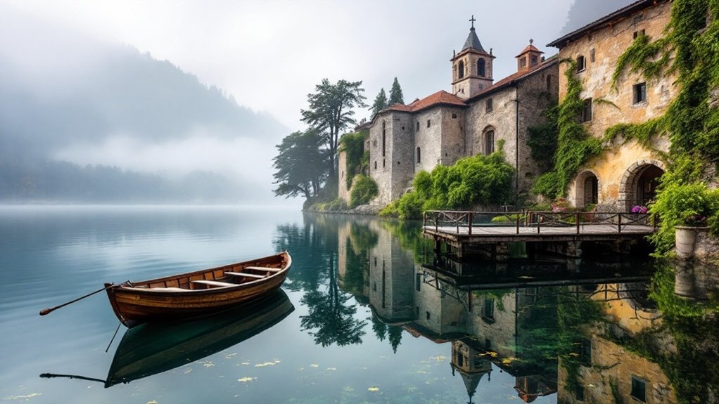 island monastery on lake orta