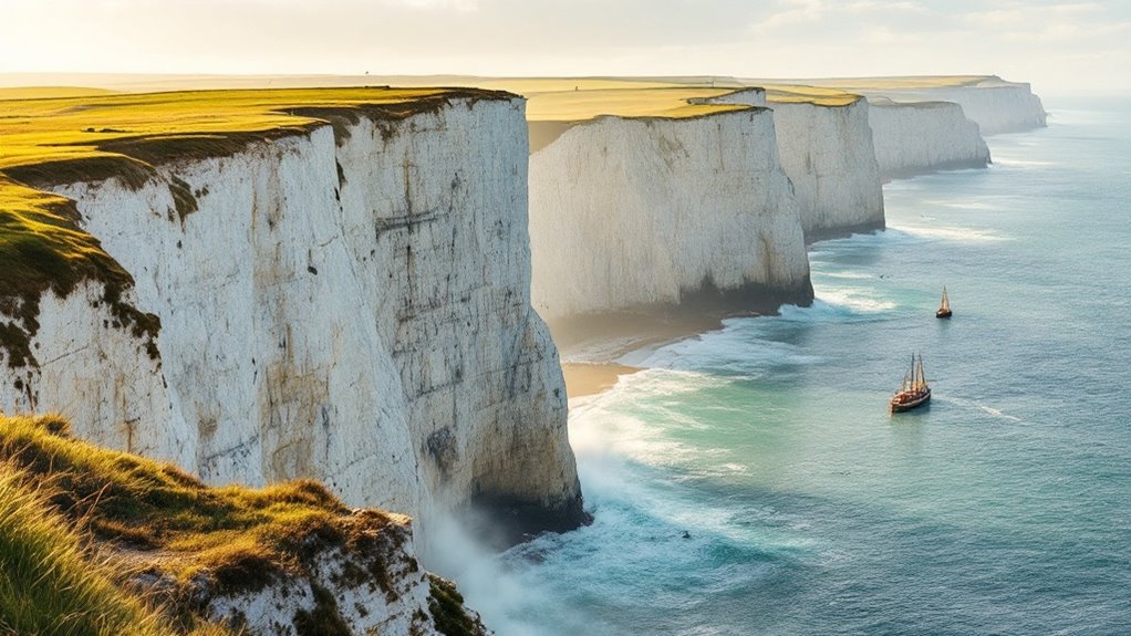 majestic coastal chalk cliffs