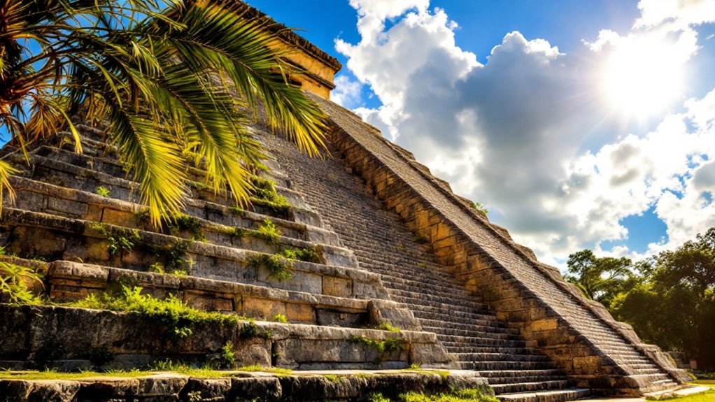 mayan artifacts along coastline