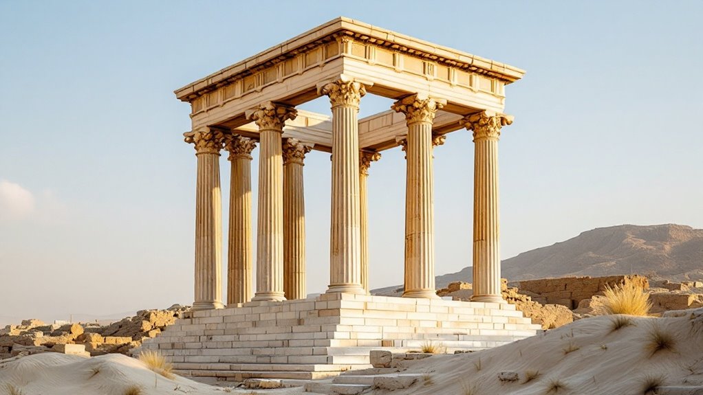 restored tetrapylon monument photography