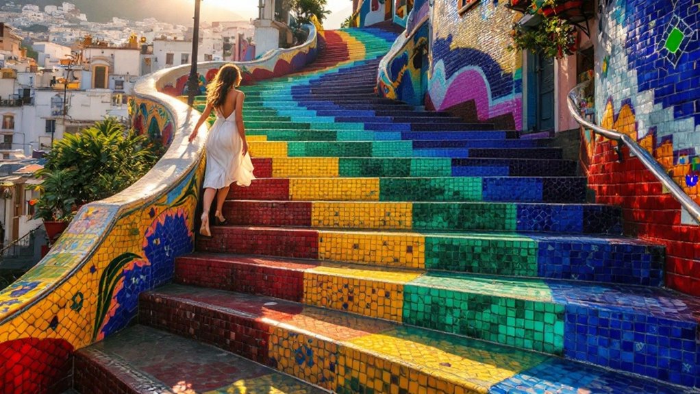 rio s vibrant mosaic steps