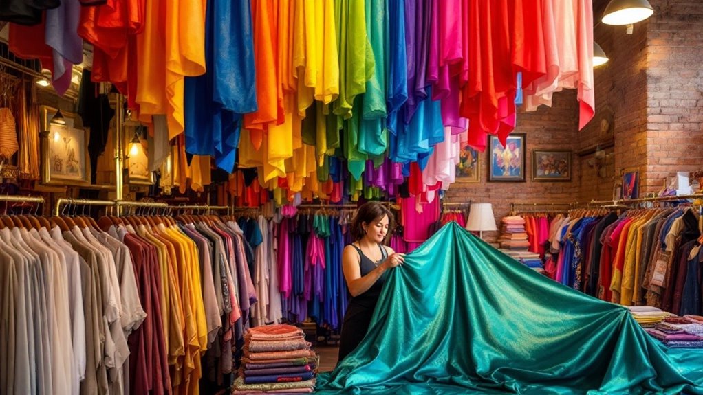 silk shopping at market