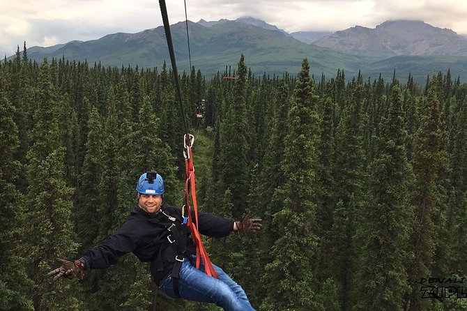 Denali Park Zipline Adventure - Ziplining Alongside Friends on Denalis Dual Racer Zipline