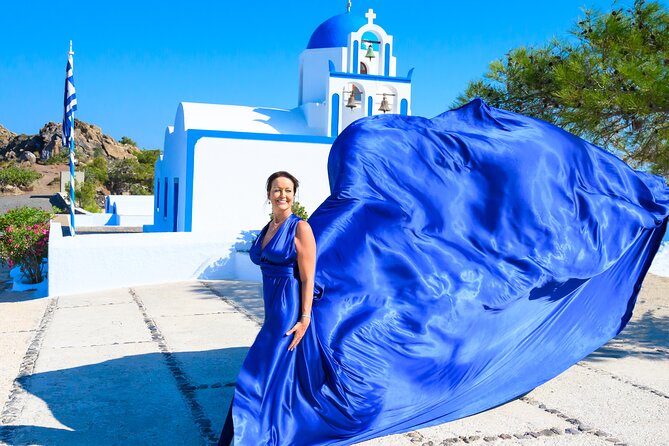 Private Flying Dress Photoshoot 2h in Santorini, Pick up Included - Customer Reviews and Feedback